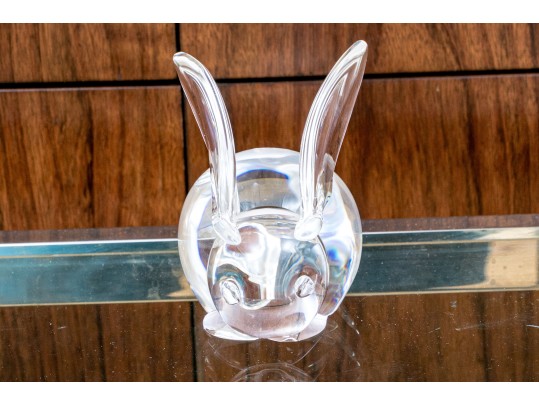 Steuben Crystal Model Of A Rabbit With Elongated Ears