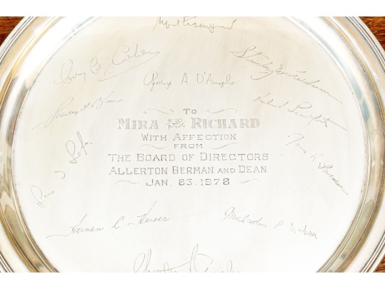 Gorham Sterling Silver Presentational Charger, 27.94 Ozt.