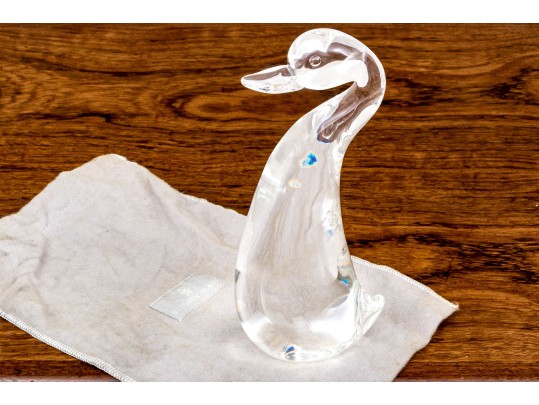 Steuben Crystal Model Of A Duck