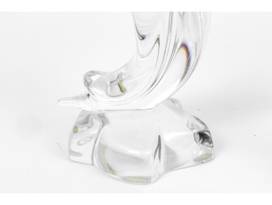 Two French, Daum Crystal Models Of Animals