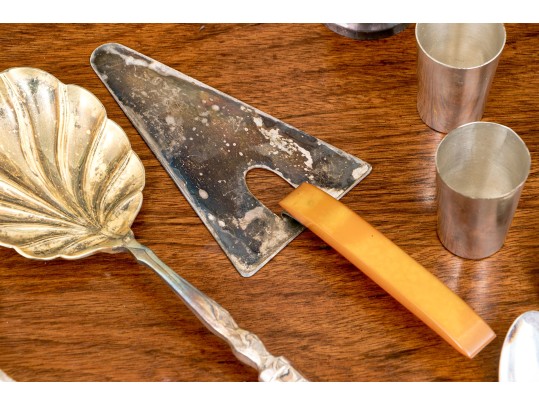 Collection Of Twenty-six Pieces Of Silver Plated Table Top Items And Serving Wares