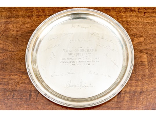 Gorham Sterling Silver Presentational Charger, 27.94 Ozt.