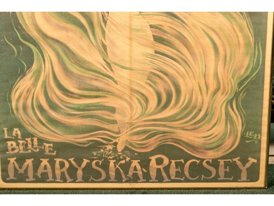 Ernest B. Lem (French, 1869-1930) Lithographic Poster Starring Actress Maryska Recsey