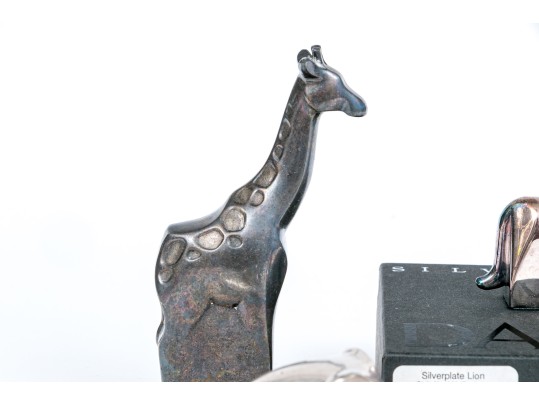 Vintage Collection Of Seven Dansk Silver-plated Animal Figures