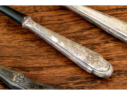 Silver Plated And Stainless Steel Collection Of Serving Pieces