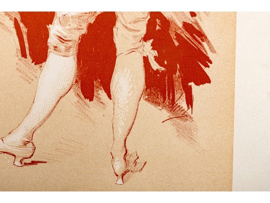 Jules Cheret (French, 1836-1932) 1896 Lithograph, Lady Harlequin