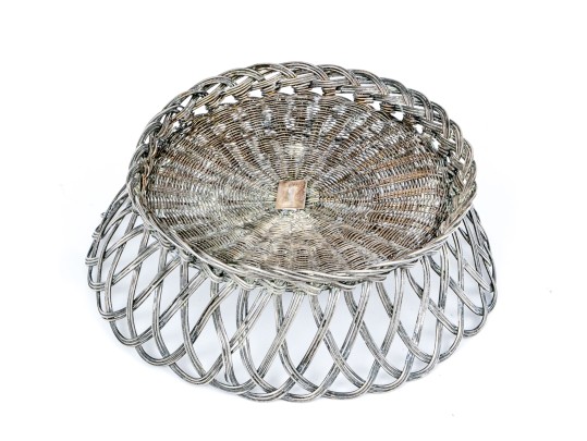 A Fine Hand-made Silver Plated Basket