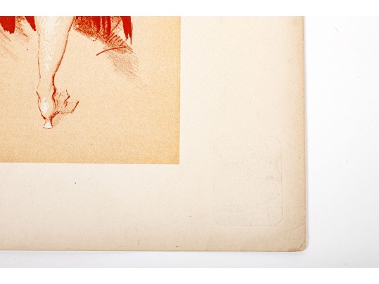 Jules Cheret (French, 1836-1932) 1896 Lithograph, Lady Harlequin