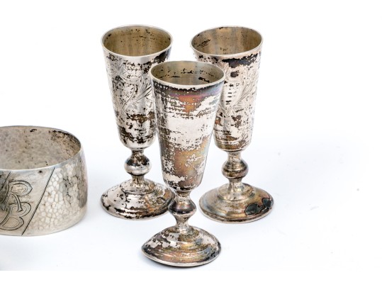 Seven Piece Collection Of .800 Silver, 5.84 Ozt.