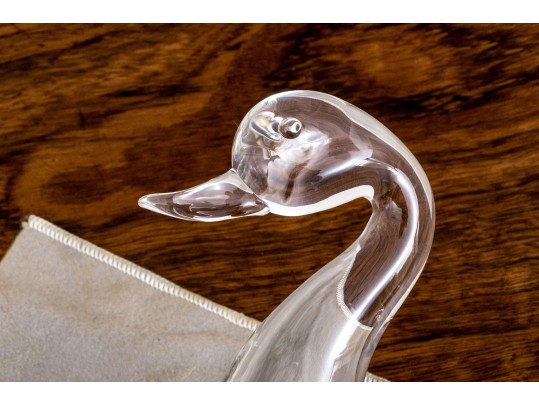 Steuben Crystal Model Of A Duck