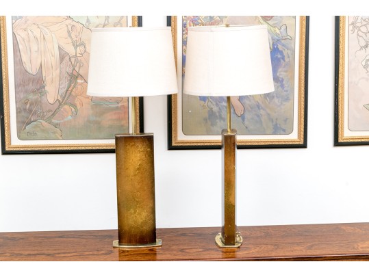 Vintage Pair Of Mutual-Sunset Lamp Manufacturing Company Table Lamps