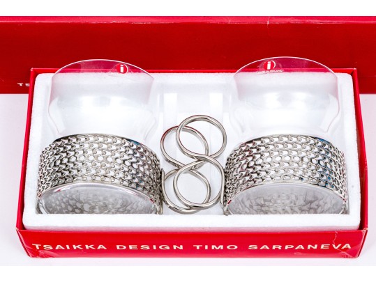 Set Of Eight Tsaikka Glasses By Timo Sarpaneva For Iittala