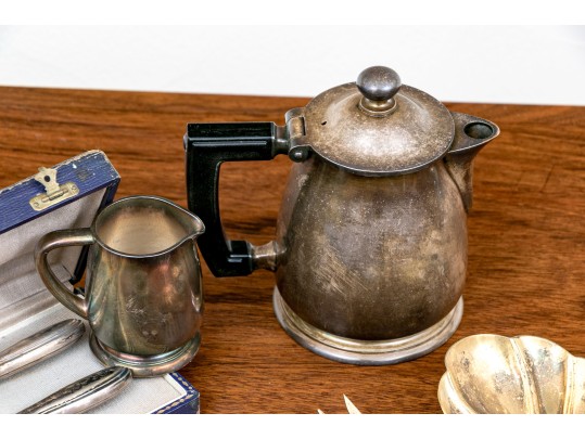 Collection Of Twenty-six Pieces Of Silver Plated Table Top Items And Serving Wares