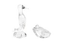 Two French, Daum Crystal Models Of Animals