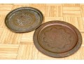 Two Semi Antique Moroccan Brass Serving Trays