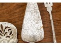 Collection Of Five Sterling Silver Ornately Cast Serving Pieces, 15.18 Ozt.