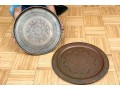 Two Semi Antique Moroccan Brass Serving Trays