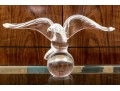 Steuben Crystal Eagle With Wings Spread On Ball Form Base