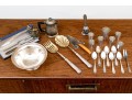 Collection Of Twenty-six Pieces Of Silver Plated Table Top Items And Serving Wares