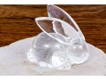 Steuben Crystal Model Of A Rabbit With Elongated Ears