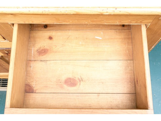 Antique Step Back Pine Cupboard