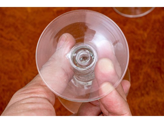 Fantastic Set Of Five Hand-blown Glass Stemware