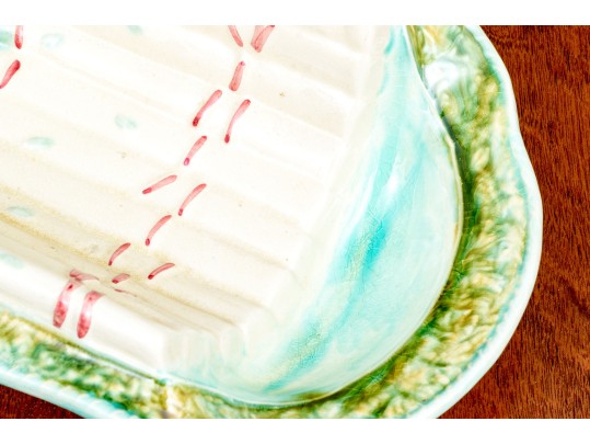 English Majolica Asparagus Serving Tray