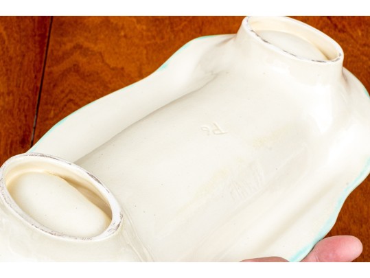 English Majolica Asparagus Serving Tray