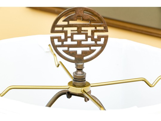 Pair Of Chinese Famille Rose On Yellow Ground Porcelain Vases, Mounted As Table Lamps