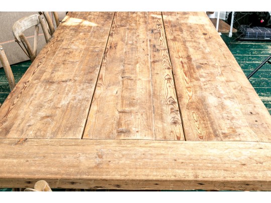 Restoration Hardware French Country Style Oak Extension Trestle Table
