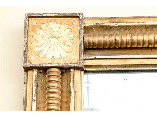 Antique Ca. 1840 Carved And Gilt Finished Framed Mirror