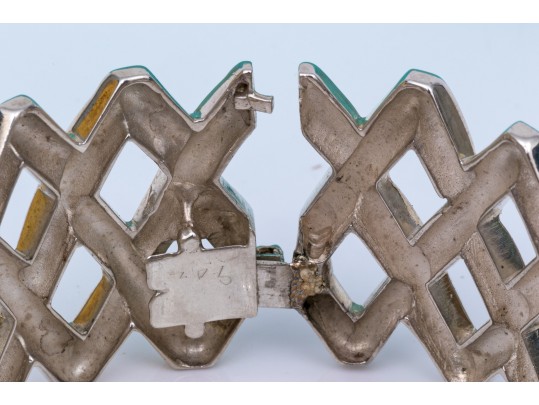 Tiffany & Co. Paloma PIcasso Sterling Silver Fabulous Ultra Wide Lattice Hinged Bangle Bracelet