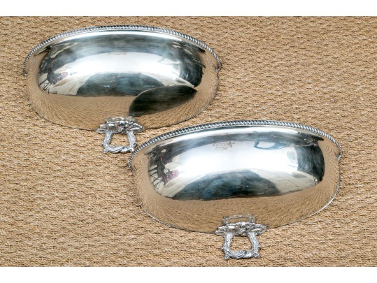 Fantastic Pair Of Silver Plated Wall Pockets
