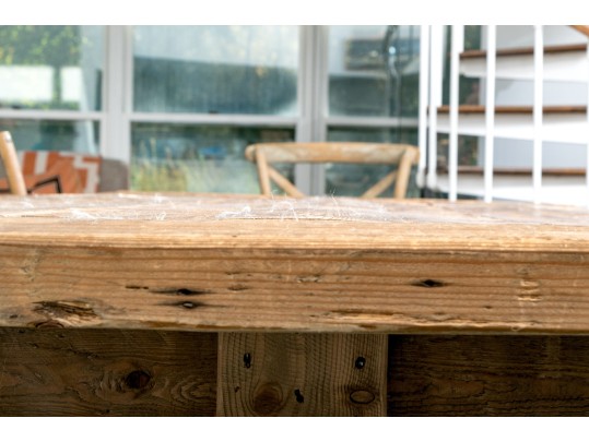 Restoration Hardware French Country Style Oak Extension Trestle Table