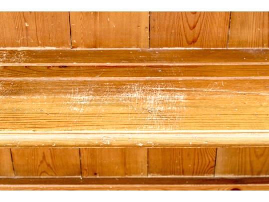 Antique Step Back Pine Cupboard