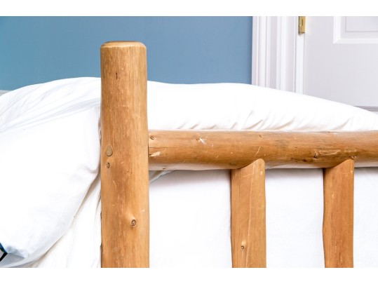 Pair Of Vintage Pine Headboards And Footboards