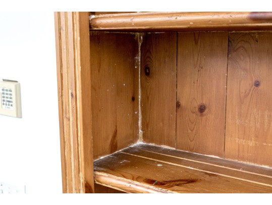 Antique Step Back Pine Cupboard