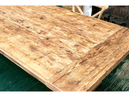 Restoration Hardware French Country Style Oak Extension Trestle Table