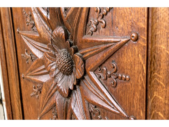 Monumental Continental Late 18th C. Oak Armoire