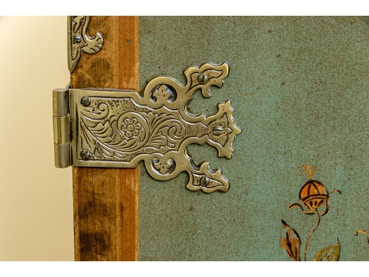 Kensington Furniture Chinoiserie Painted And Hand Carved Walnut American Cabinet On Stand, Ca. 1920