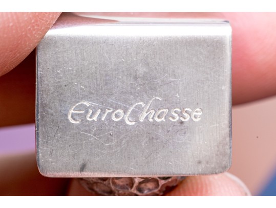 Set Of Six English Sterling Silver Marked Place Card Settings, 6.38 Ozt.