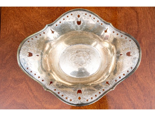 Alvin Sterling Silver Quatrefoil Serving Bowl, 11.15 Ozt.