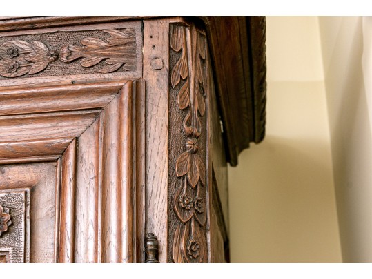 Monumental Continental Late 18th C. Oak Armoire
