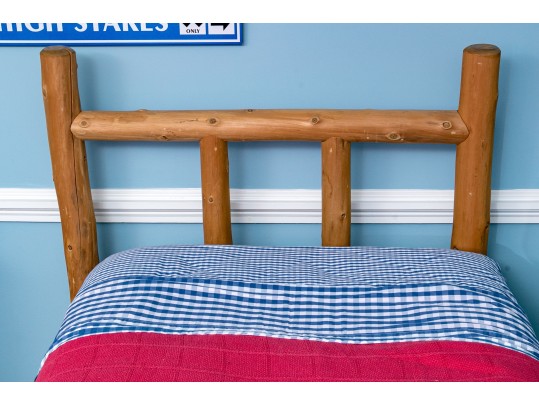 Pair Of Vintage Pine Headboards And Footboards