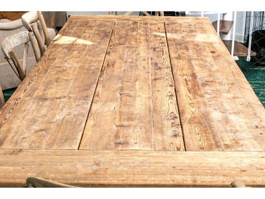 Restoration Hardware French Country Style Oak Extension Trestle Table