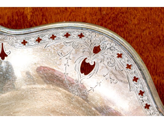 Alvin Sterling Silver Quatrefoil Serving Bowl, 11.15 Ozt.