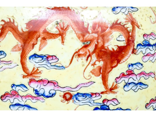 Pair Of Chinese Famille Rose On Yellow Ground Porcelain Vases, Mounted As Table Lamps