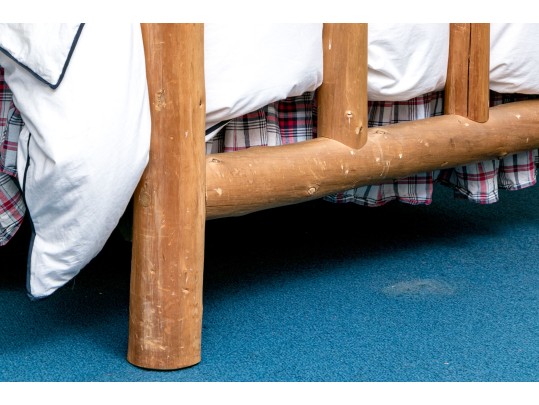 Pair Of Vintage Pine Headboards And Footboards