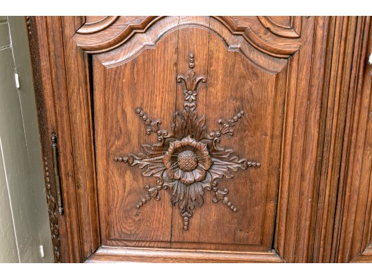 Monumental Continental Late 18th C. Oak Armoire