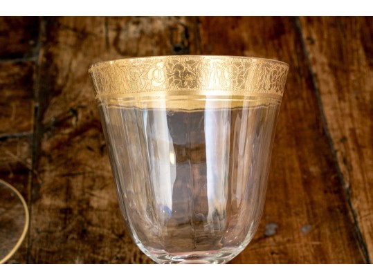 Associated Set Of Sixteen Gold Encrusted Stemware